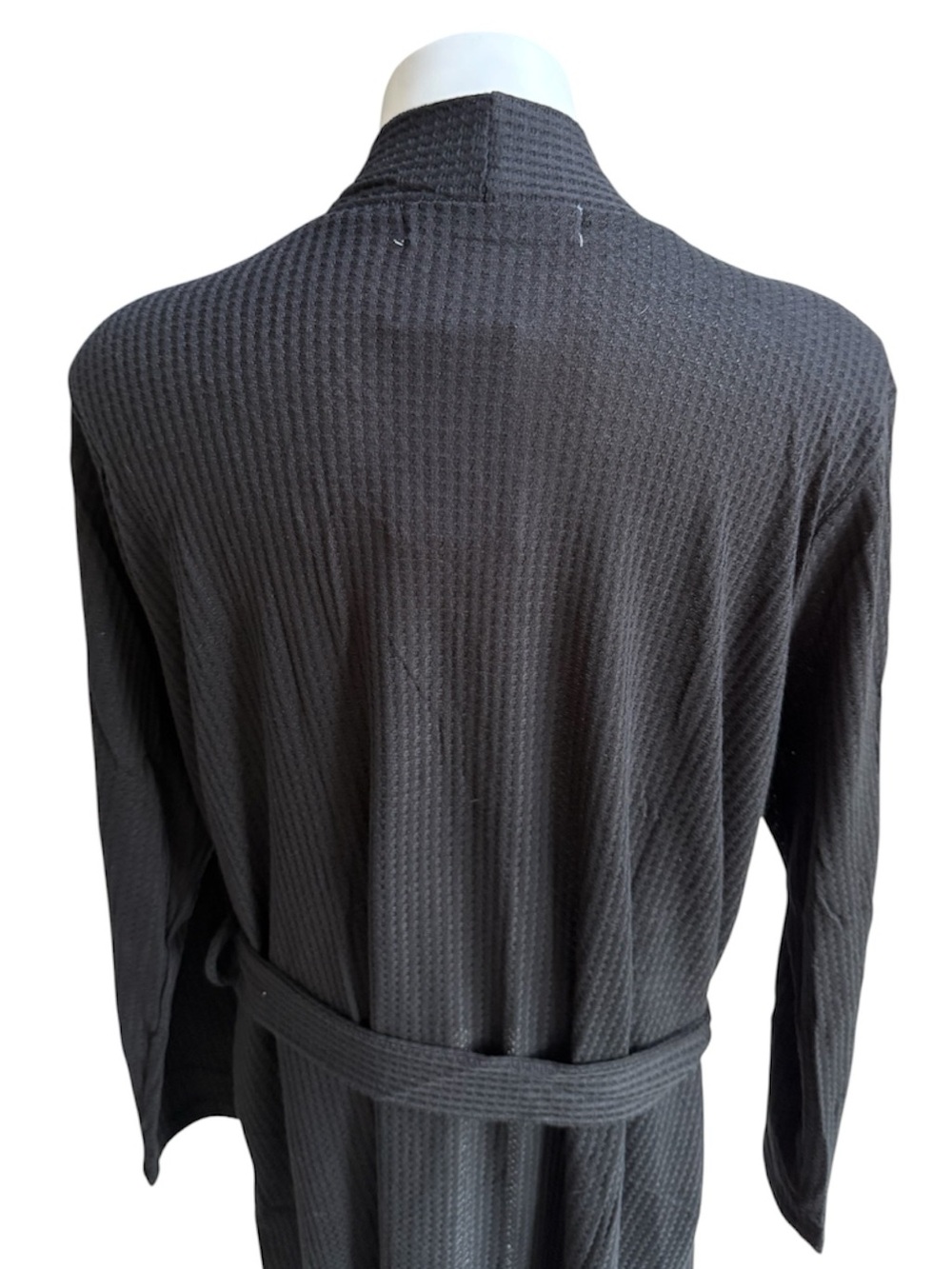 Alexander Del Rossa Knit Robe with Pockets Black XL NWT - Picture 5 of 9